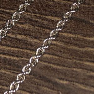 14k white gold lightweight rope chain